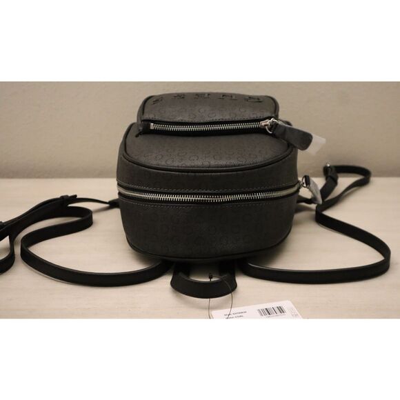 Guess SV792630 Women's Coal/Black Monogram Print PU Leather Rodney Backpack - Picture 9 of 12